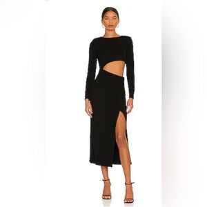 ASTR- Elegant Black Cut-Out Dress